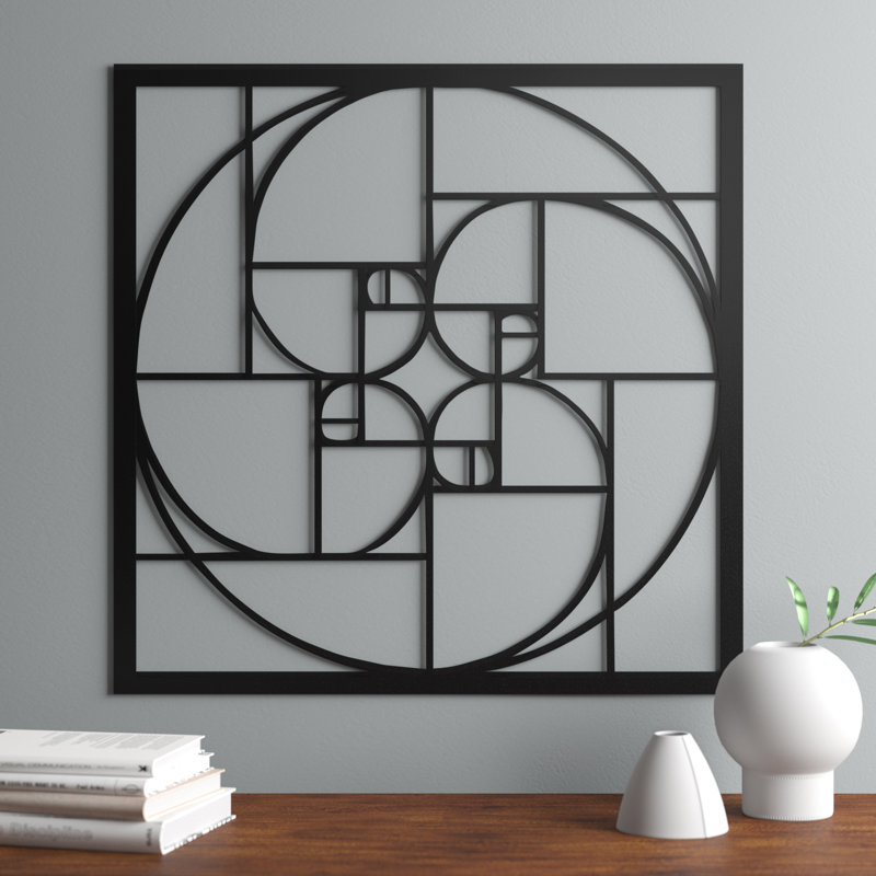 Elegant Black Decorative Metal Wall Accessory, 20.5 x 20.5 inches | 100% Metal Construction, Thickness: 0.05 inches | Perfect for Home Decor, Living Room or Office Wall Accent, Stylish and Durable Design