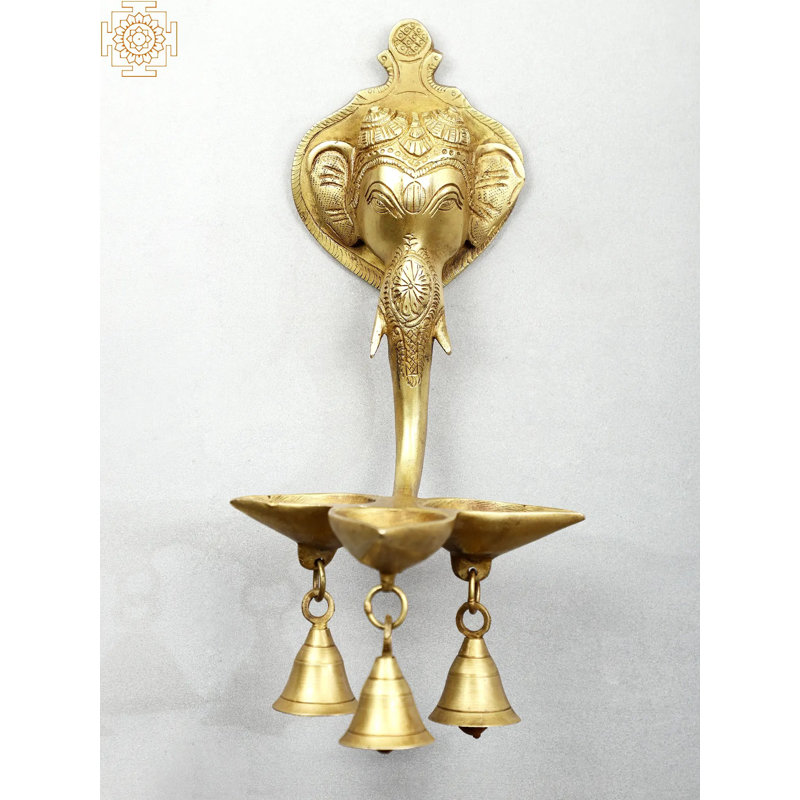 Décoration murale «Lord Ganesha Diya with Bells»