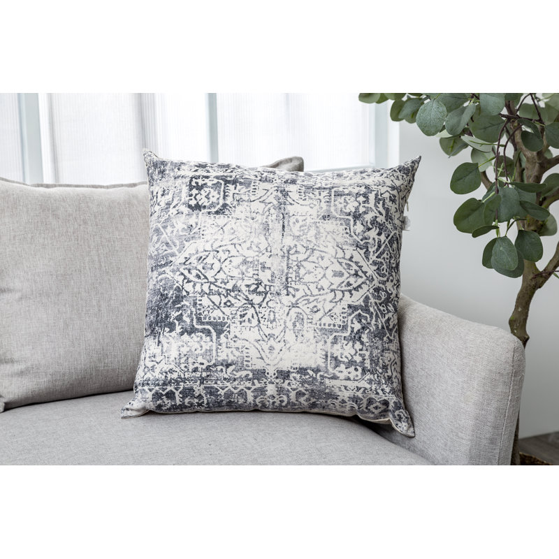 Housse et insert de coussin carré Carved Design, Bleu marine
