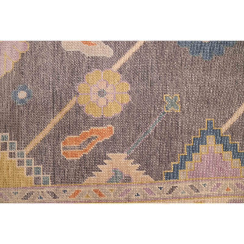 Tapis moderne gris Oushak 8 pi 0 po x 9 pi 9 po