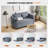 56.3'' Upholstered Sleeper Sofa-261481788