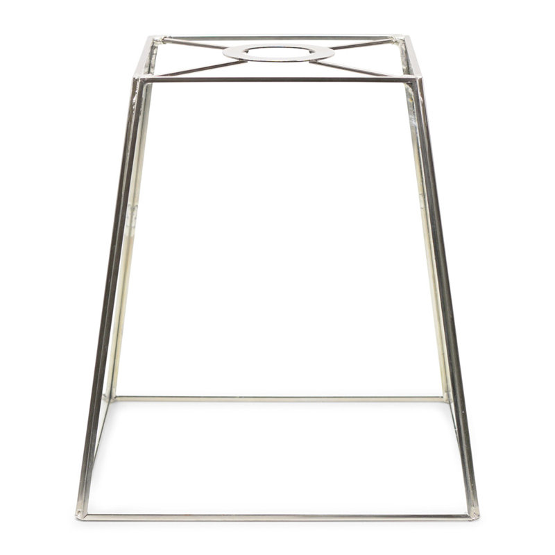19cm H Glass Square Lamp Shade ( Clip On ), Chrome