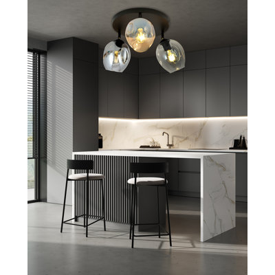 Goodfellow Glass Semi Flush Mount