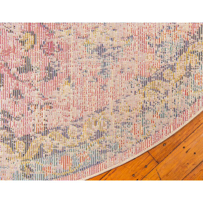 Ikat Indoor Rug, Round 8'