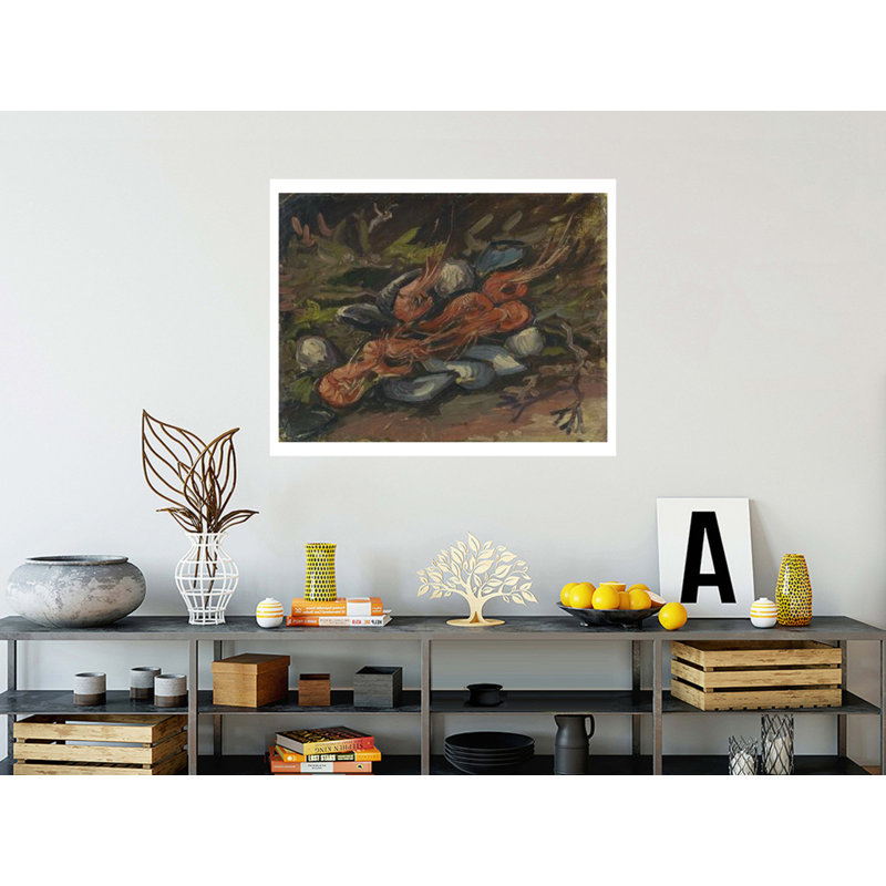 «Prawns and Mussels» par Vincent van Gogh - Estampe numérique, H 32 po x l 40 po
