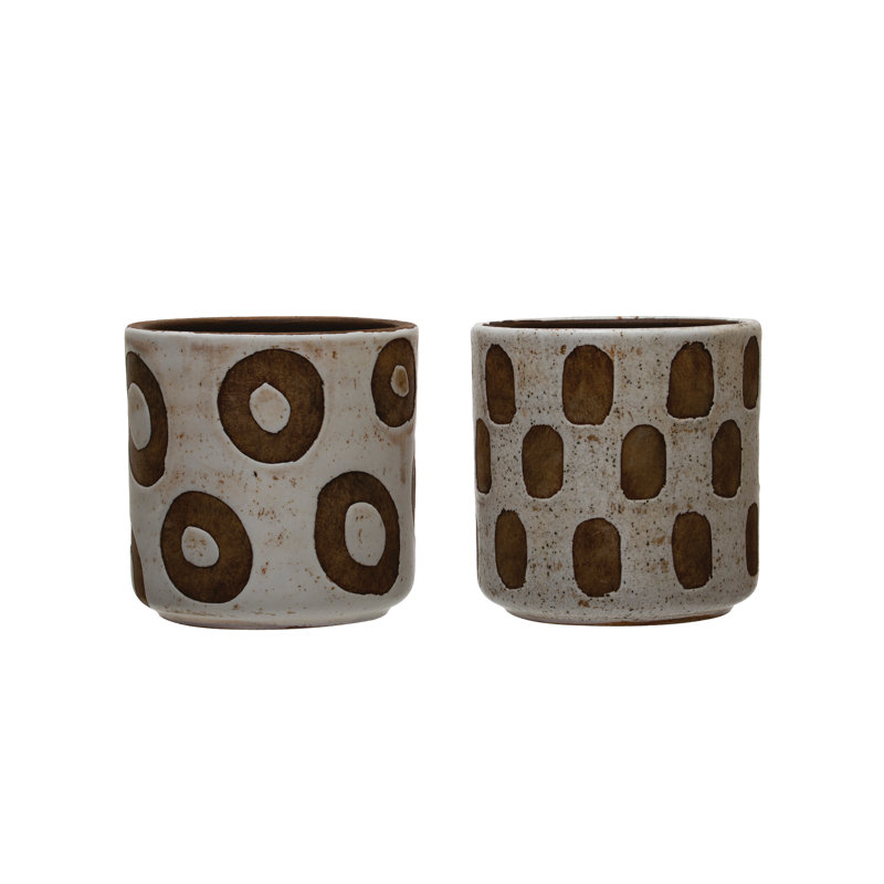 Ensemble de pots à fleurs en terre cuite 2 pièces Brennen
