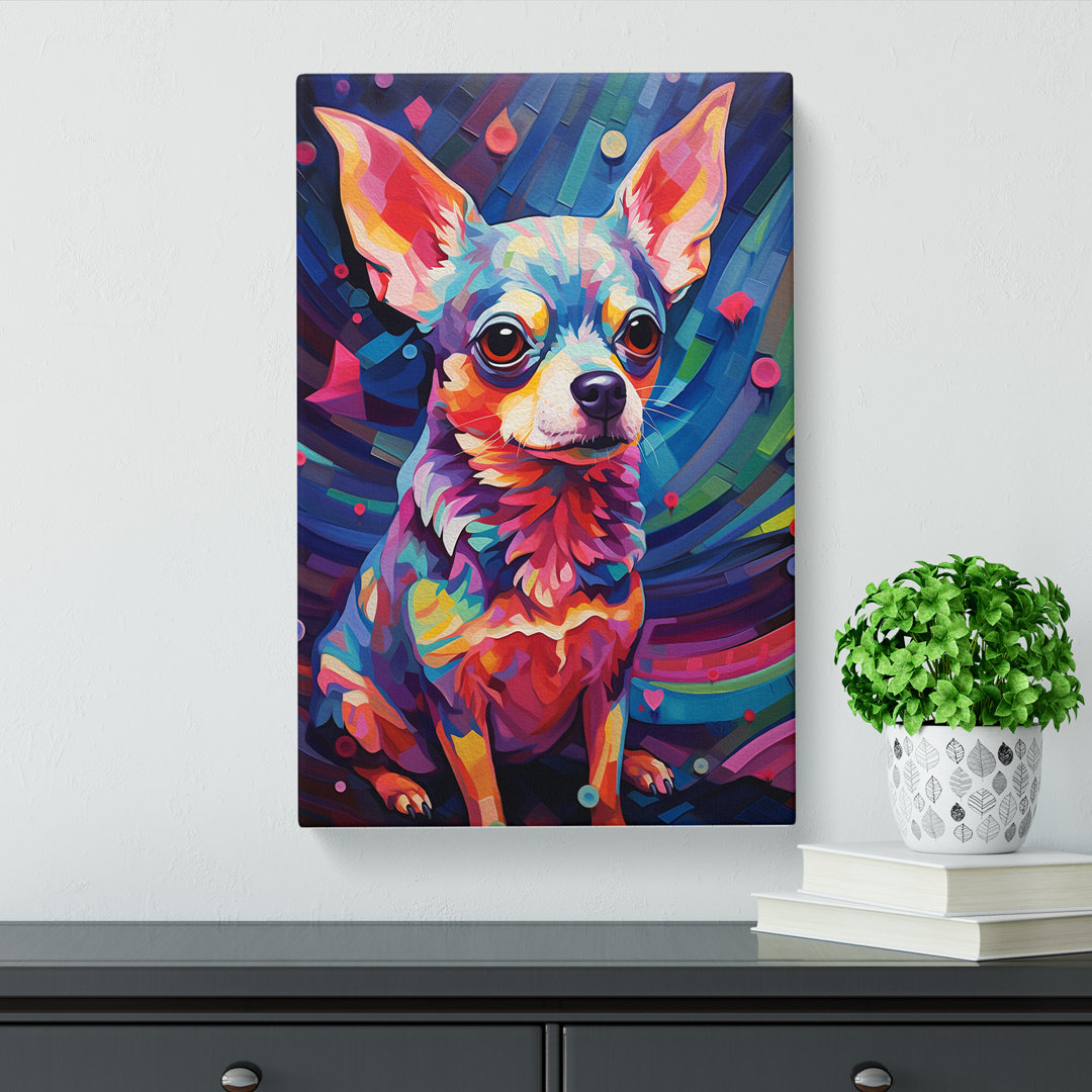 Chihuahua Orphism Art No.2 - Wrapped Canvas