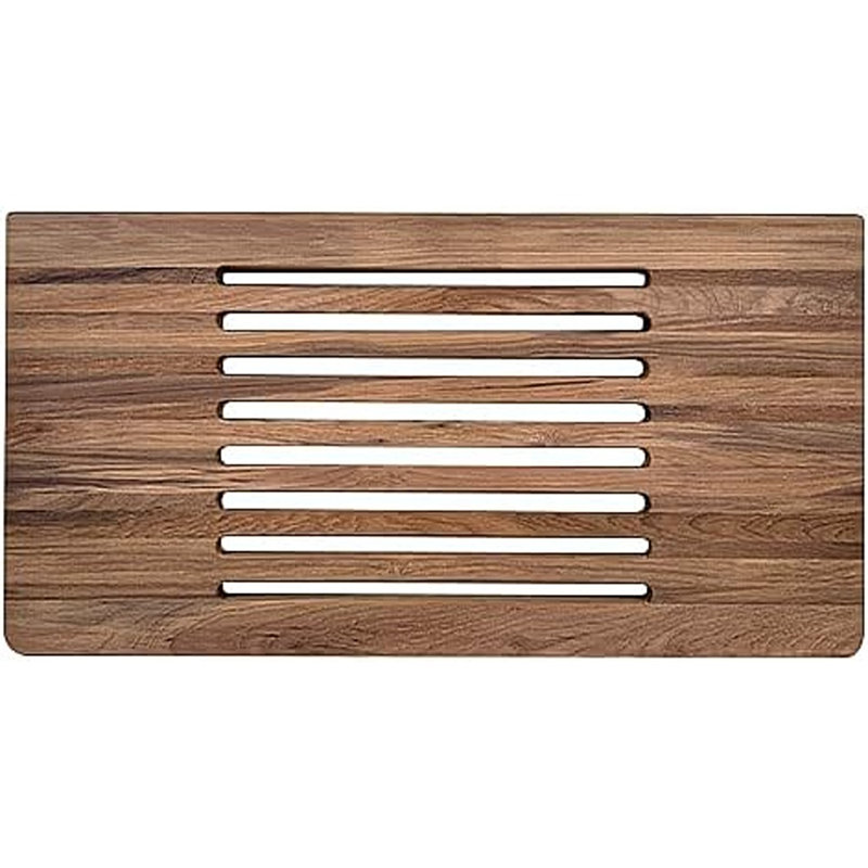 Banc de douche pliable en teck, siège de salle de bain mural avec supports en acier inoxydable