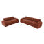 Ensemble de canapé 2 pièces Canapé confortable, ensemble de canapé 2 places + 3 places, canapé à assise profonde, tissu de velours doux, fond en éponge haute densité 32D, aucun assemblage requis, ensemble de canapé moderne pour le salon, brun rouge-949971201