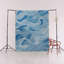 Tapis décoratif moderne à motif ondulé abstrait bleu-1358058103