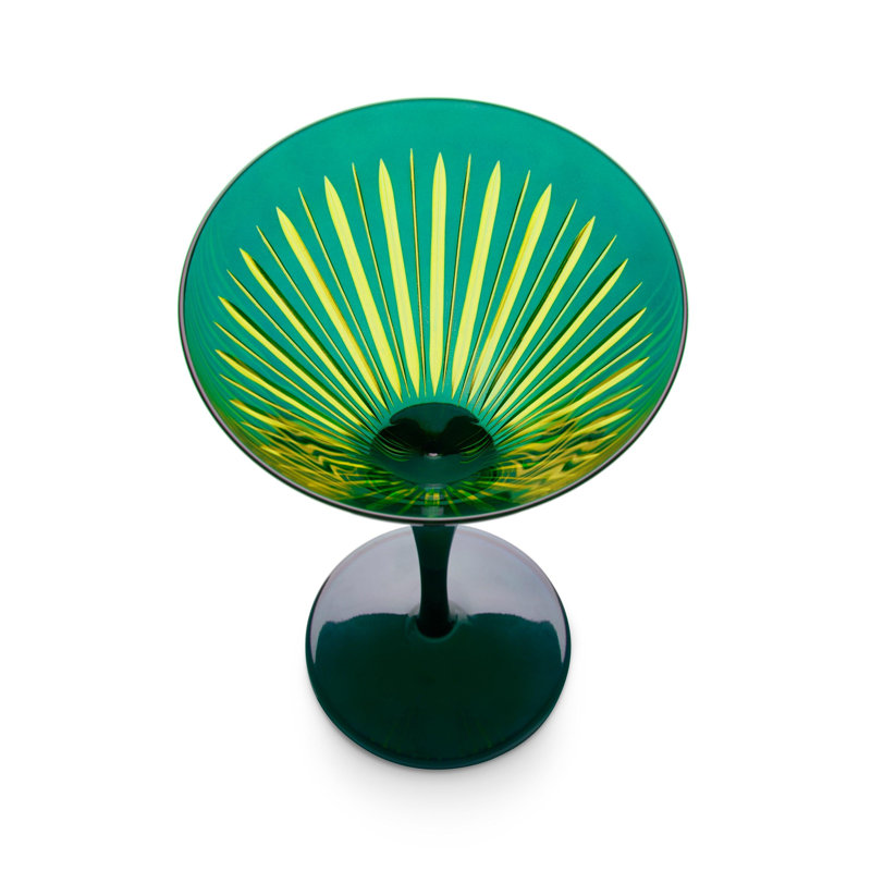 Prism Martini Glasses, Green