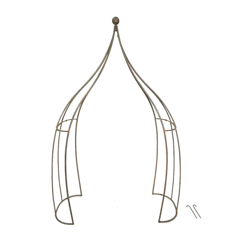Trish 120cm W x 25cm D Iron Arbour in Rustic