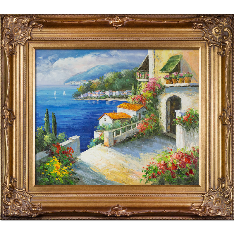 High Rise Bay, peinture sur toile encadrée, H 25 po x l 29 po x P 2 po, Cadre flottant Piccino Luminoso