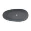 Egg Harbour 59" x 30" Freestanding Soaking Bathtub Solid Surface Stone Space-Saving Design Matte Finish (Black/White/Grey)-88334941