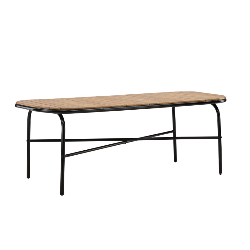 Arlisha Acacia Metal Base Dining Table