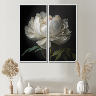 Pivoine blanche en fleurs VI - art mural blanc