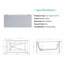 Baignoire 51 po à surface solide matte, baignoire autoportante en pierre de résine à surface solide, baignoire profonde blanche matte, baignoire autoportante avec trop-plein et bonde escamotable, blanc mat