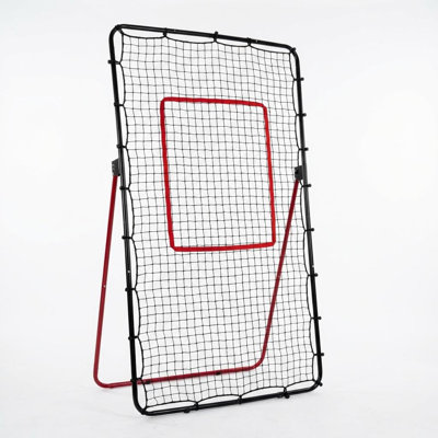 7x4 FT Adjustable Volleyball Rebounder Net, Multi-Angle Bounce Back Trainer, Heavy-Duty Portable Training Net for Bumping, Setting & Spiking