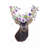 Roe Deer Head with Flowers - Brown Canvas Home Decor