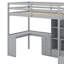 Lit mezzanine simple avec bureau et tiroirs-162865144