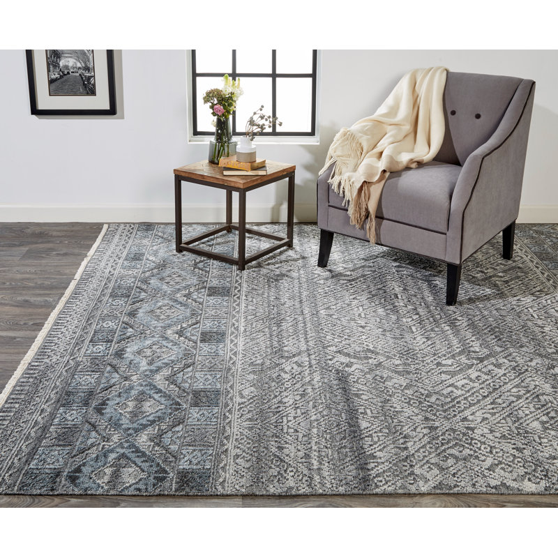 Authement Abstract Indoor Rug, Rectangle 3.6' x 5.6'