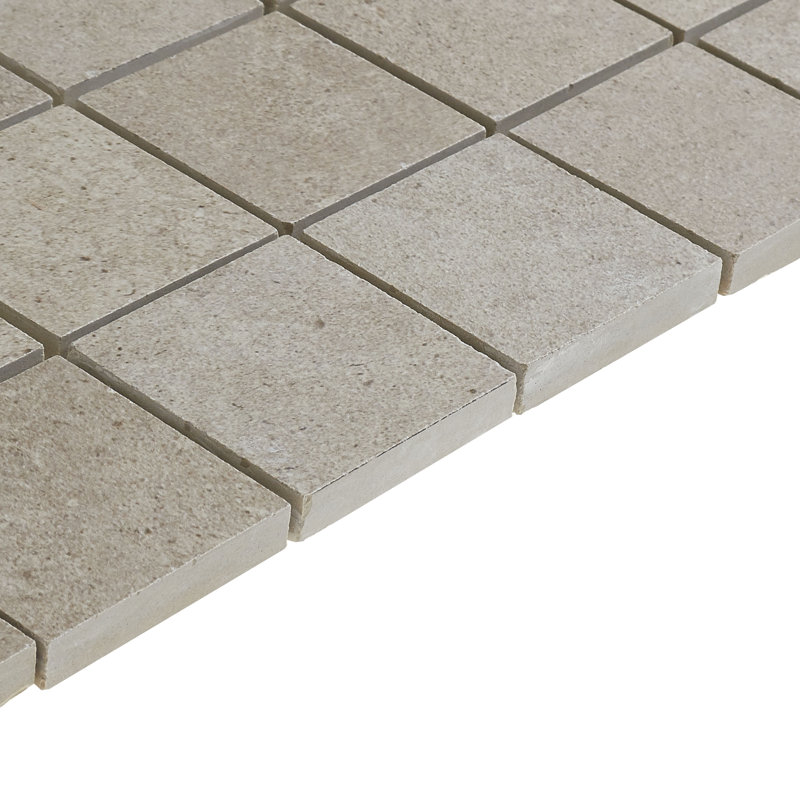 Haut Monde 2" x 2" Ceramic Mosaic Tile, Leisure Beige