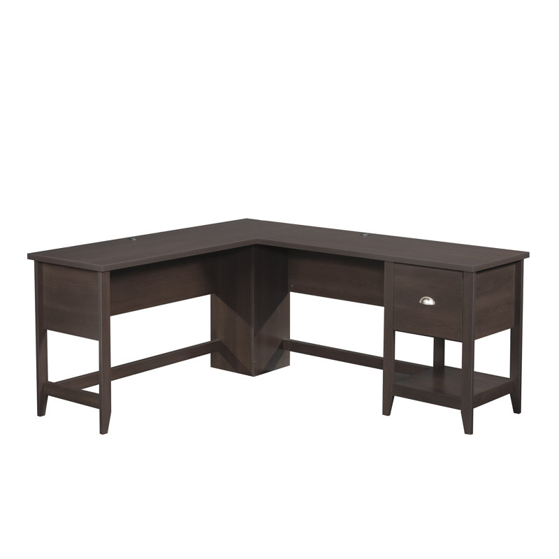 Bureau en L avec surface durable, 29,02 po H x 58,66 po L x 66,46 po P, Espresso