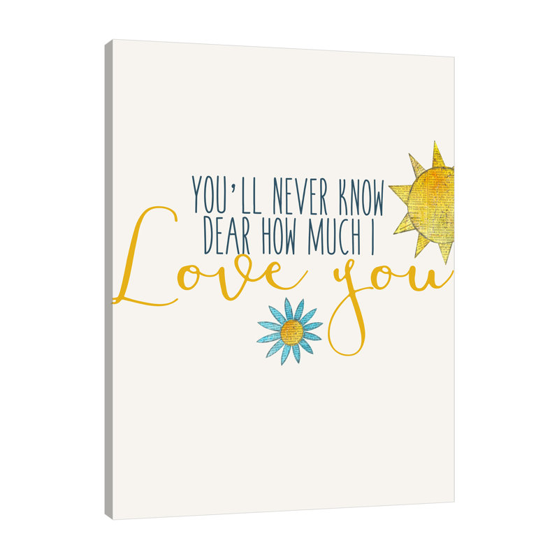 «My Sunshine 3» par Kimberly Allen, art textuel sur toile tendue, H 48 po x l 36 po x P 1,5 po