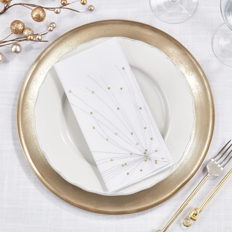 Fireworks Design Polyester No Pattern Rectangle Napkin