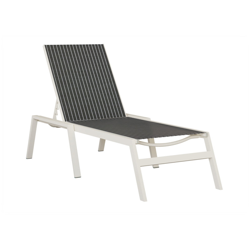 Chaise longue sans accoudoirs Berlin Gardens Vida, Blanc mat