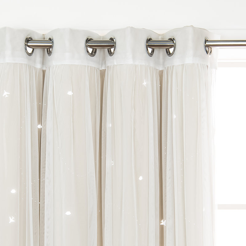Rideau occultant en polyester, Beige