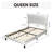 Queen Size Modern Faux Leather Upholstered Platform Bed Frame, with Button Tufted Headboard,No Box Spring Needed-1173782136-1173782143