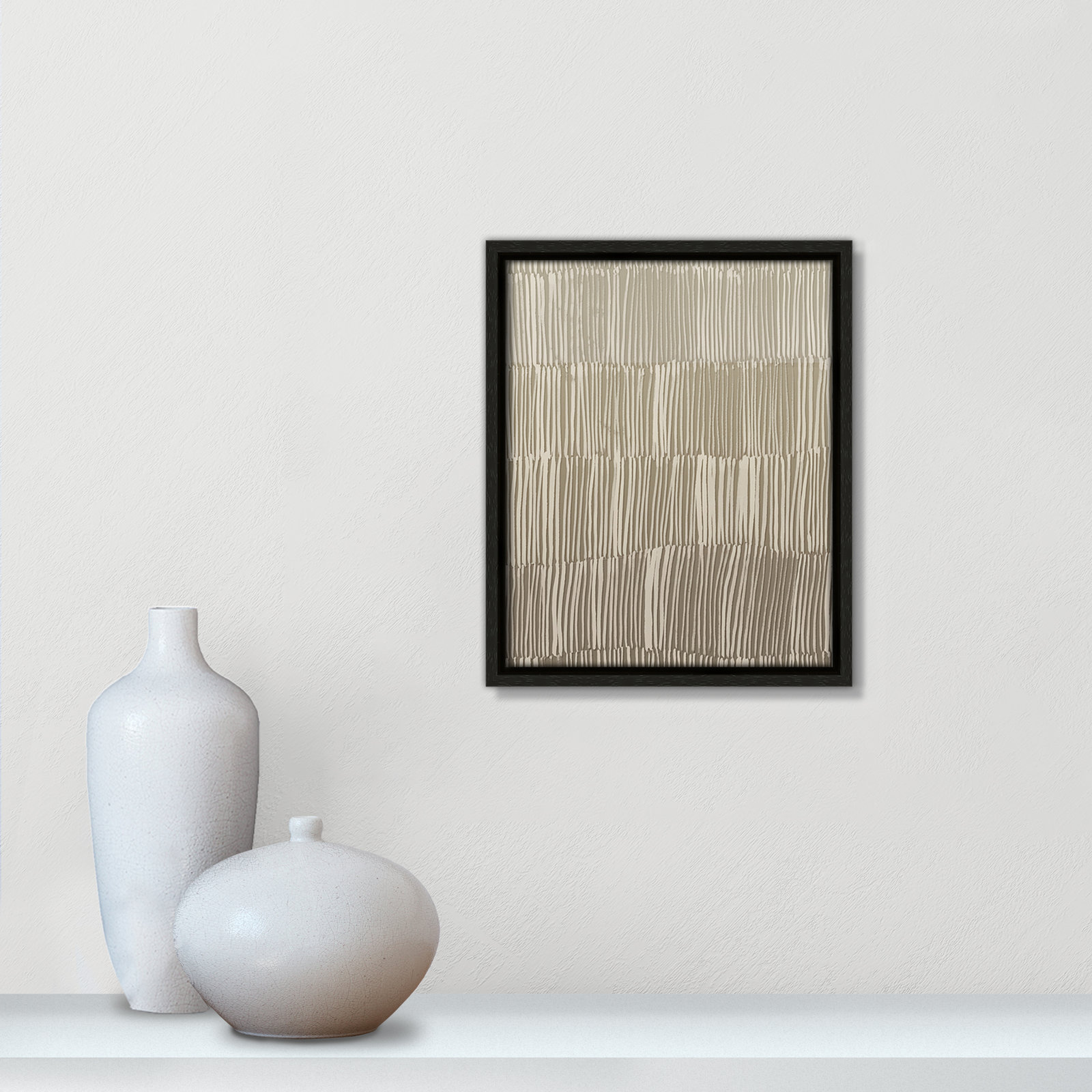 Linear Calm II Print by , 11.5" H x 9.5" W, Espresso Floater