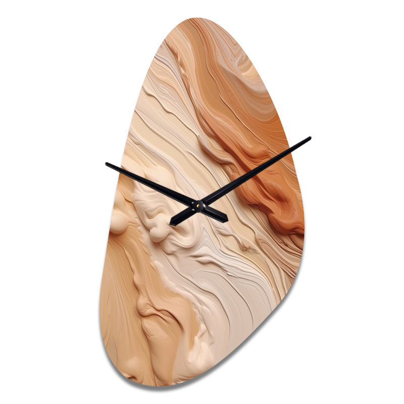 Adio - Fall Shape Large Abstract 3D Wall Clock, Large