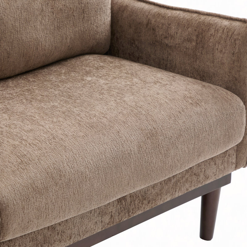 Style Loveseat Sofa 75.75" Sofa Couch 2-Seater Sofa With Spacious Seating Area For Living Room, Chenille - Brown