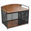 42.8" Large Dog Crate Furniture For Large Medium Dog, Farmhouse Wooden Dog Kennel Indoor End Table, Decorative Pet House For Large Dogs-1772361249