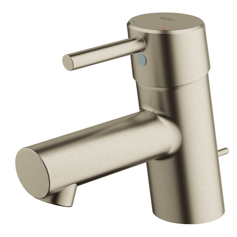 Concetto Single Hole Bathroom Faucet with Drain Assembly, Brushed Nickel