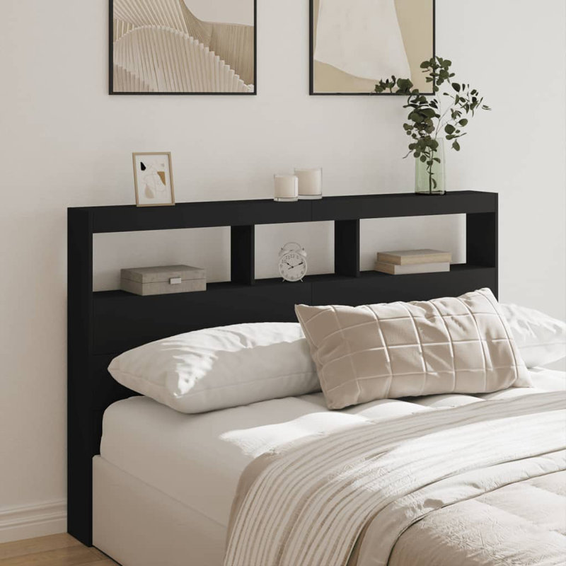 Cedria Headboard, Kingsize - 160 x 200 cm, Black