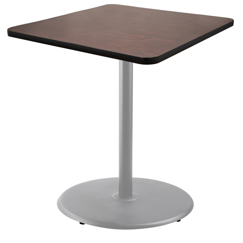 Table basse Bennet, H 42 po x L 36 po x l 36 po, Gris, Acajou
