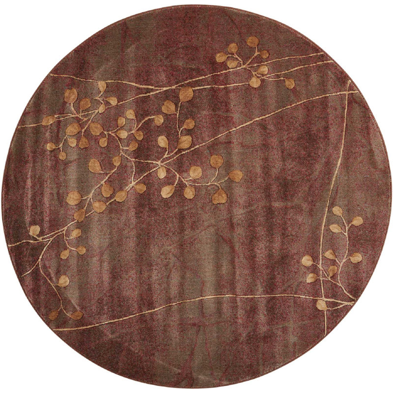 Floral Area Rug, Round 168cm