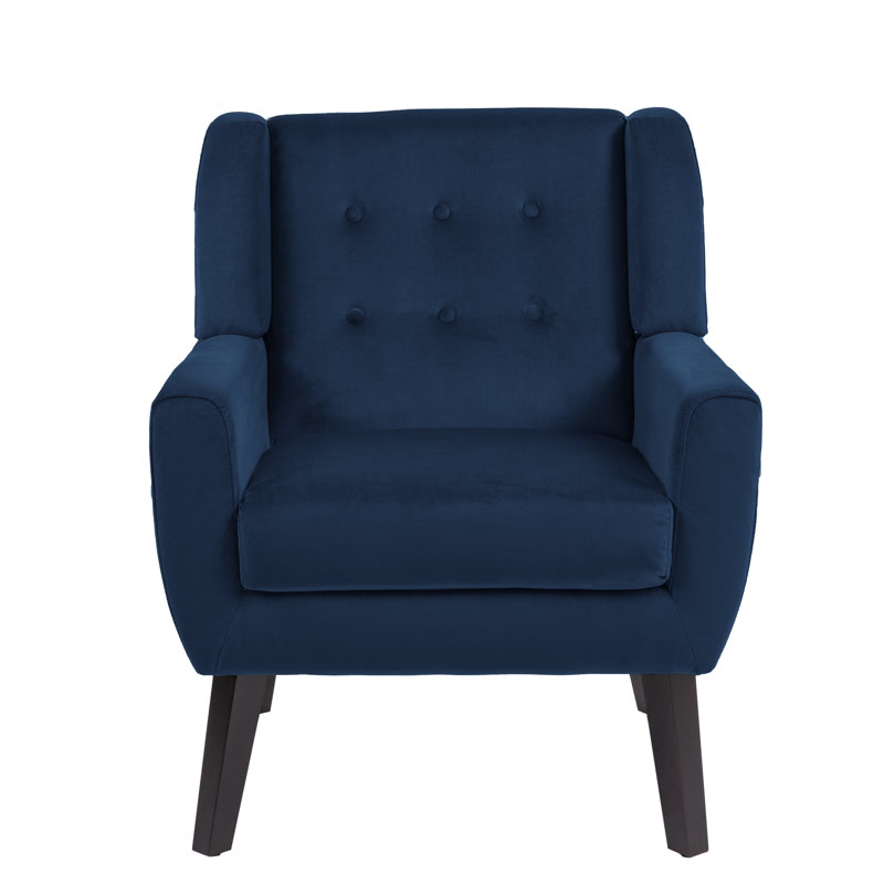 Fauteuil Jaqueze, Velours performance bleu royal