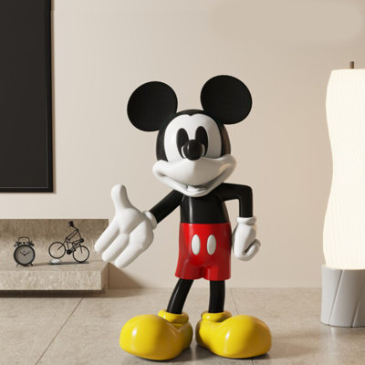Light luxury resin cartoon Mickey Mouse living room decoration.