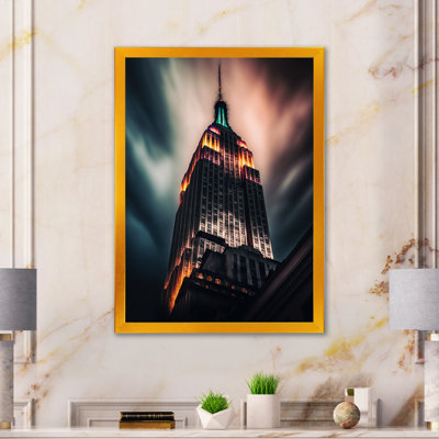 «Empire State Building Tilt Shift in the Night Lights», reproduction sur toile