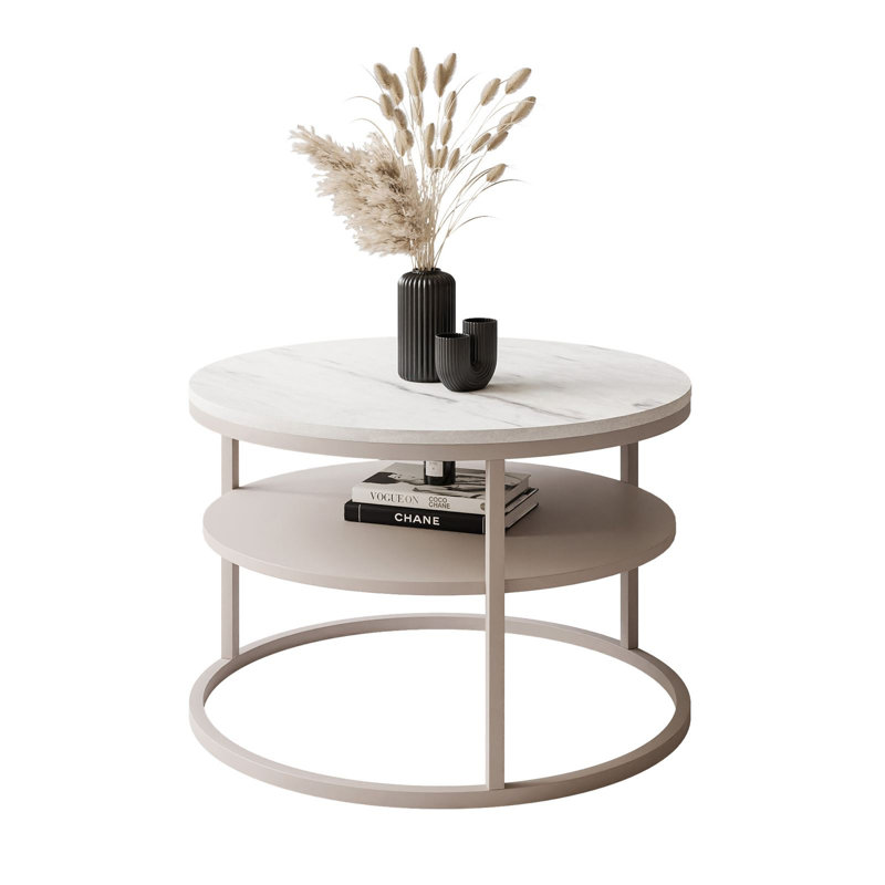 Amolika Coffee Table with Storage, Marmur Levanto, Marmur 