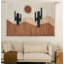 Grande décoration murale en macramé à suspendre 57 po x l 35 po Lime cactus du désert cravate à gros fils boho décoration murale