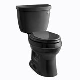 Cimarron Comfort Height Two-Piece Elongated 1.6 GPF Toilet with Aquapiston Flush Technology, Left-Hand Trip Lever and Tank Locks