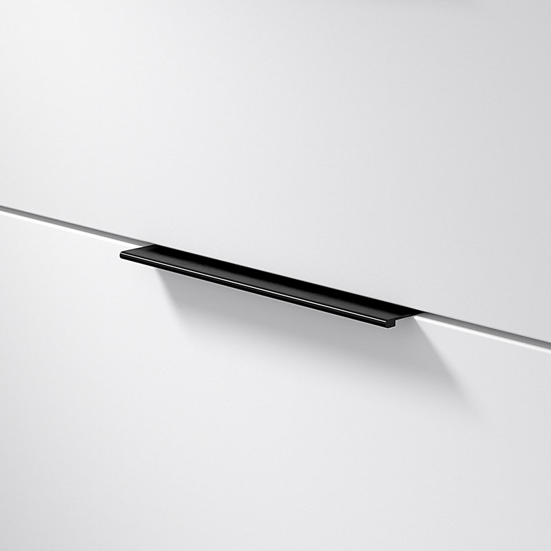 Aluminum 7 9/16" Centre Bar Pull, Brushed Black