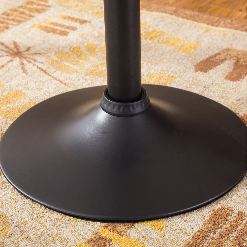 Hauteur réglable avec pieds noirs et table de bar en métal