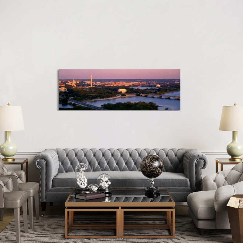 Aerial, Washington DC, District Of Columbia, USA - Wrapped Canvas Panoramic Print, 152.4 cm H x 50.8 cm W x 3.175 cm D