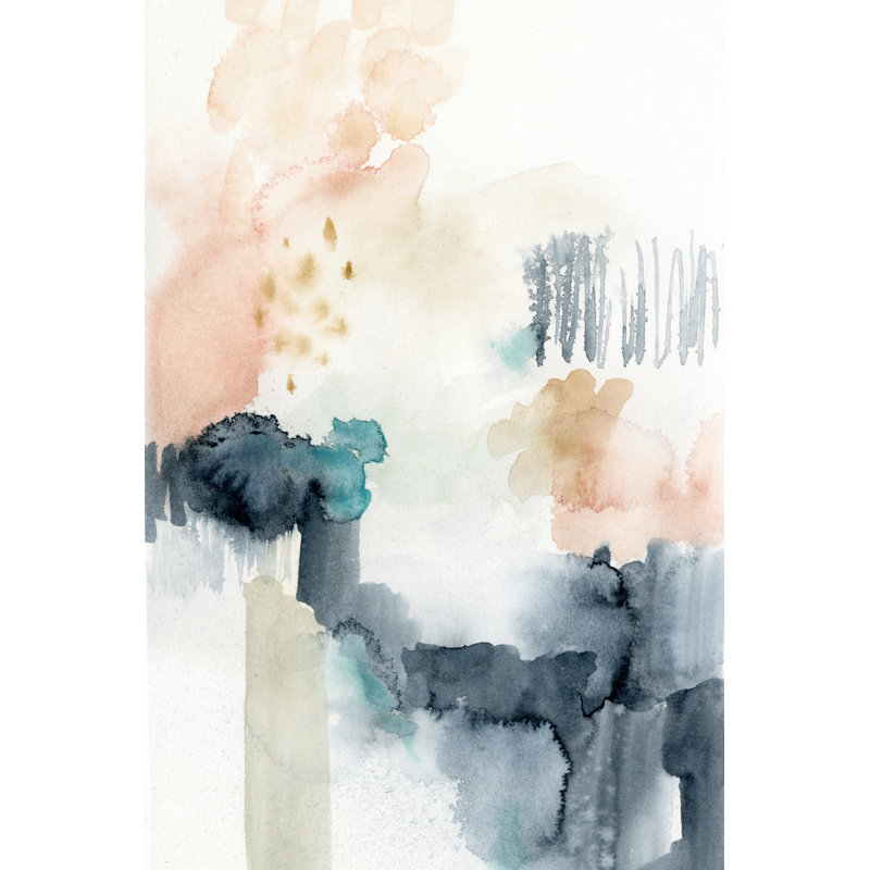 «Spring Veil I» par Victoria Barnes - peinture sur toile tendue, H 18 po x l 12 po